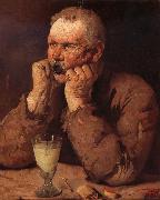 Jean Daniel Ihly An absinthe Drinker USA oil painting artist